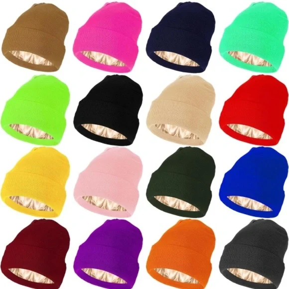 Satin Lined Beanies - Picture 2 of 5